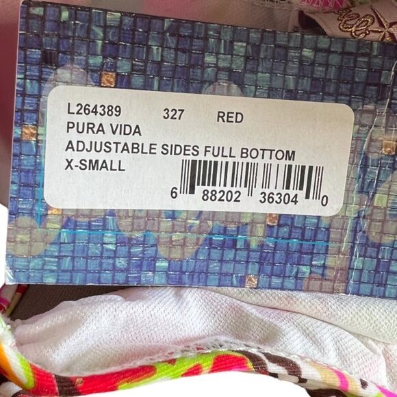 Luli Fama Pura Vida Adjustable Sides Full Bikini Bottom nwt - Picture 6 of 7